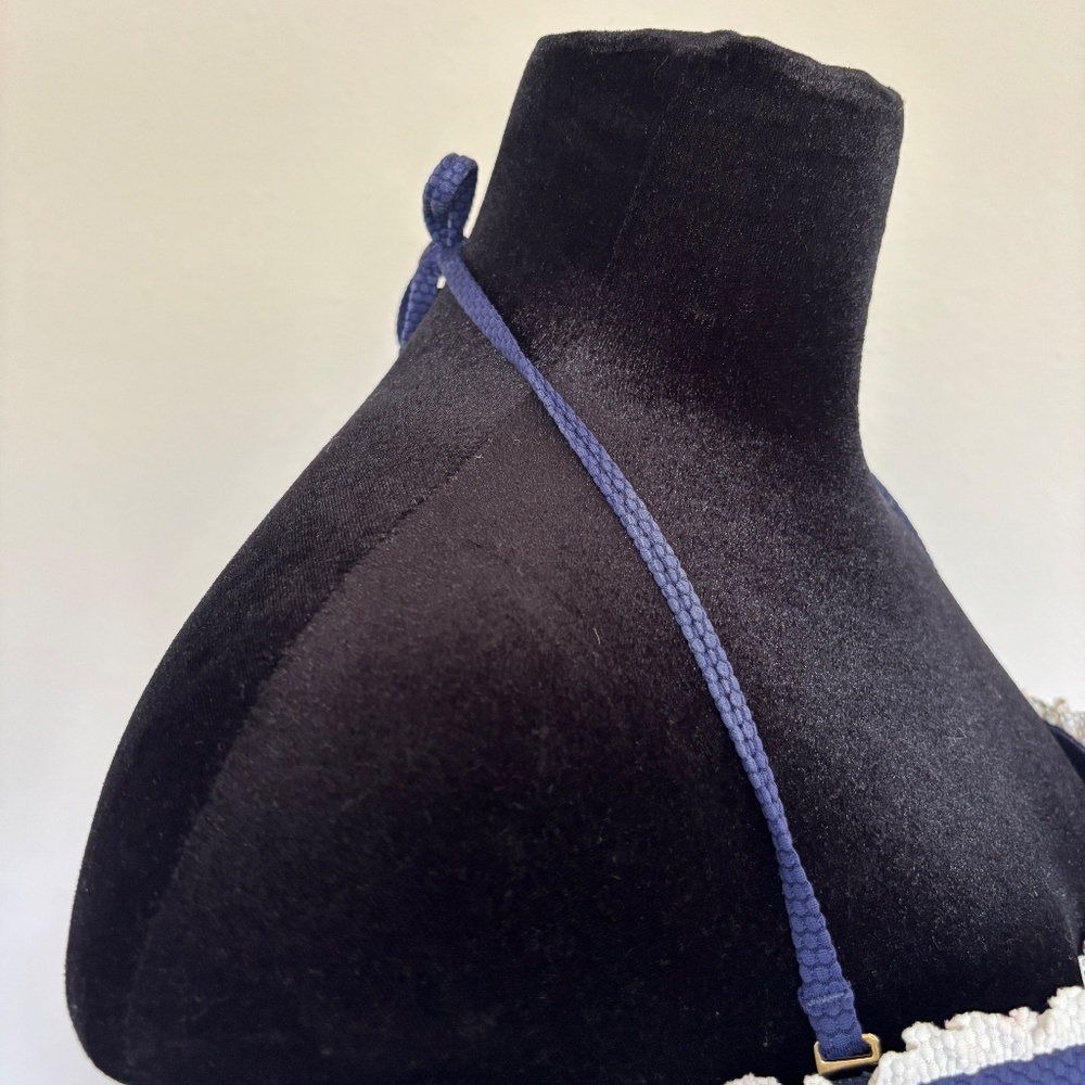 Topshop Navy Ruffle Bikini Top - Picture 4 of 6